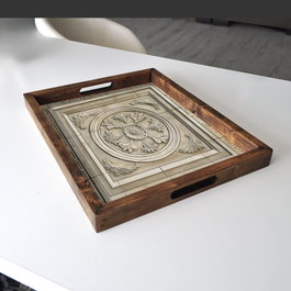 Aberto Design REF024 Bandeja de Madera Maciza 48 x 38 x 4 cm